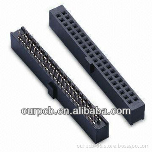 2.54mm Female Header, Dual Row, Straight with Bump